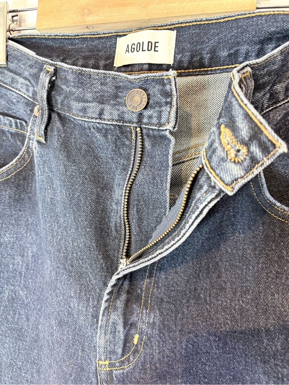 AGOLDE Low Curve Jeans Pendulum Wash Size 29 Wide Leg Barrel Denim - Picture 9 of 15